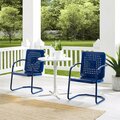 Claustro Bates Outdoor Metal Bistro Set, Navy Gloss - 3 Piece CL3586131